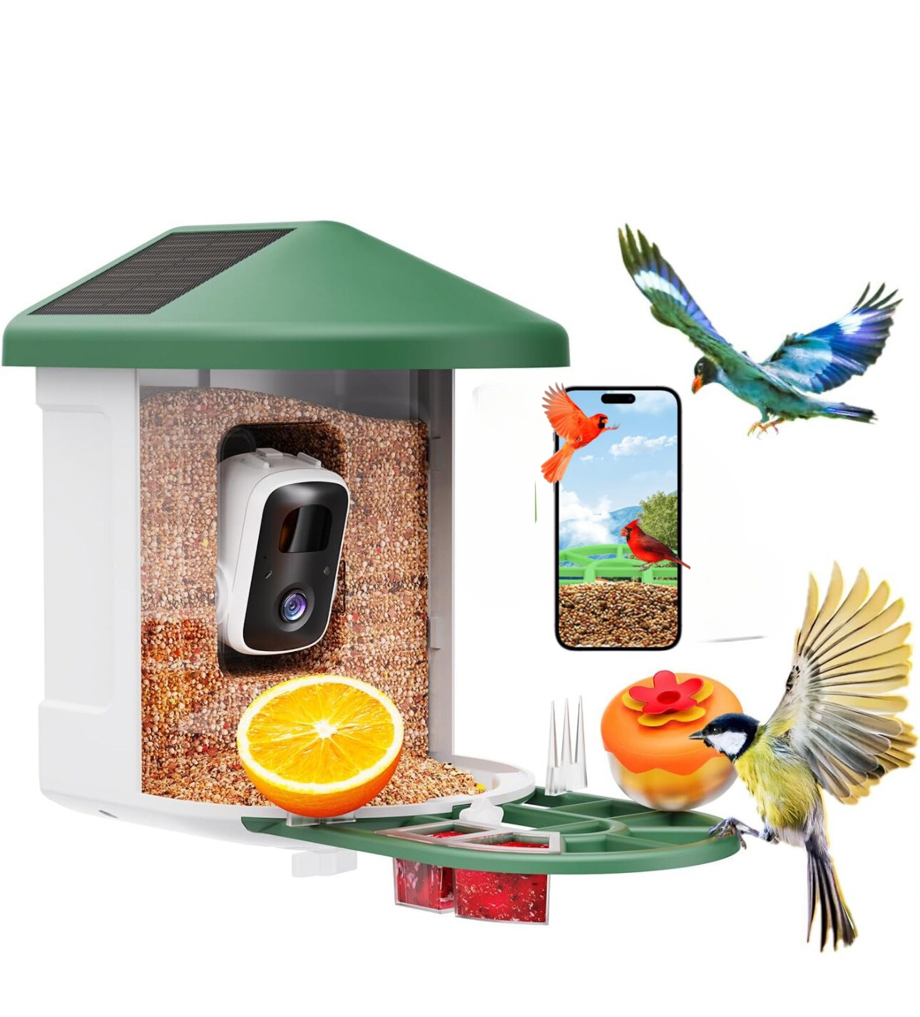 Amaprime® Smart Bird Feeder with Camera Solar Powered