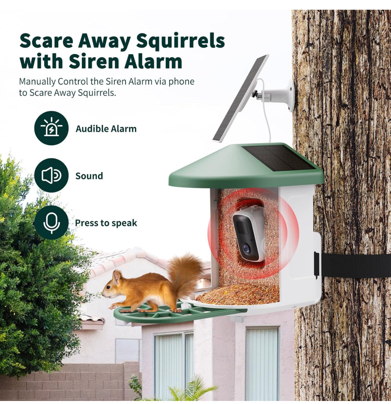 Amaprime® Smart Bird Feeder with Camera Solar Powered