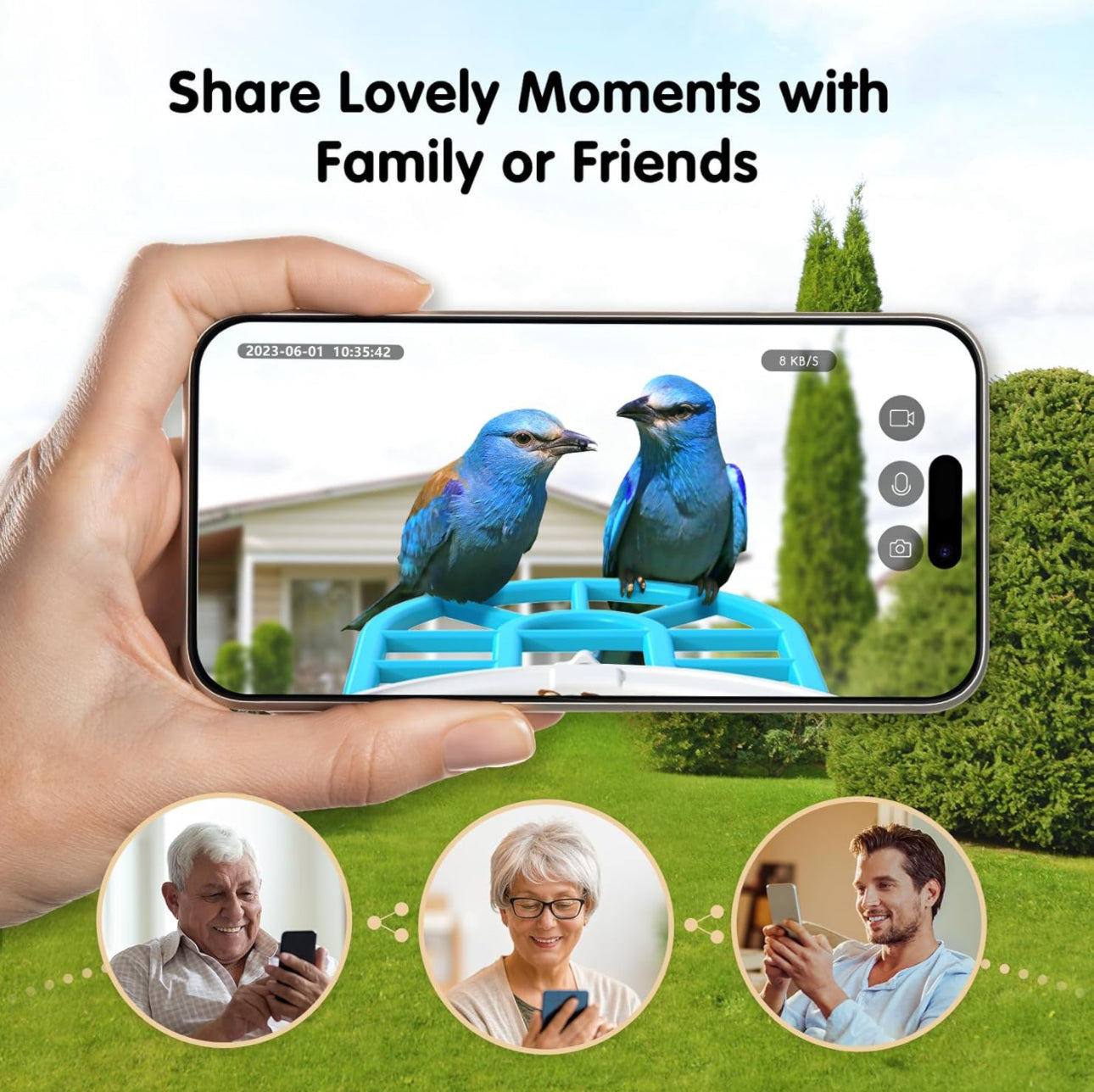 Amaprime® Smart Bird Feeder with Camera Solar Powered