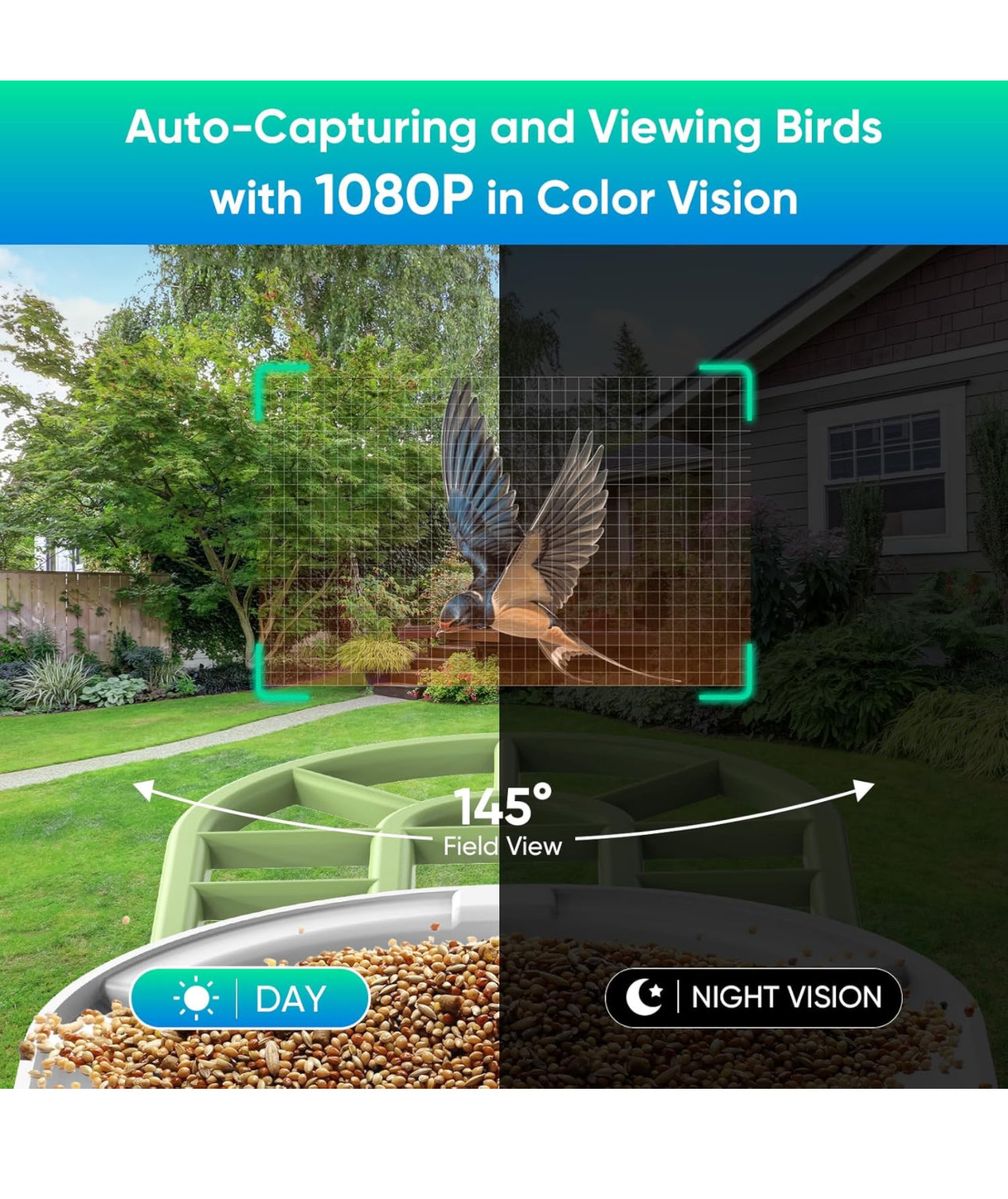 Amaprime® Smart Bird Feeder with Camera Solar Powered