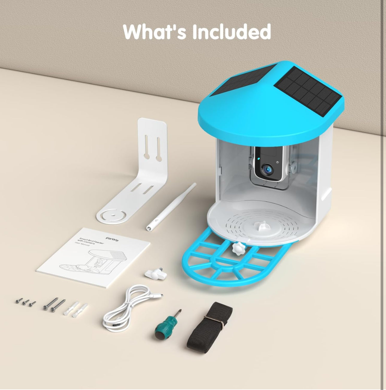 Amaprime® Smart Bird Feeder with Camera Solar Powered