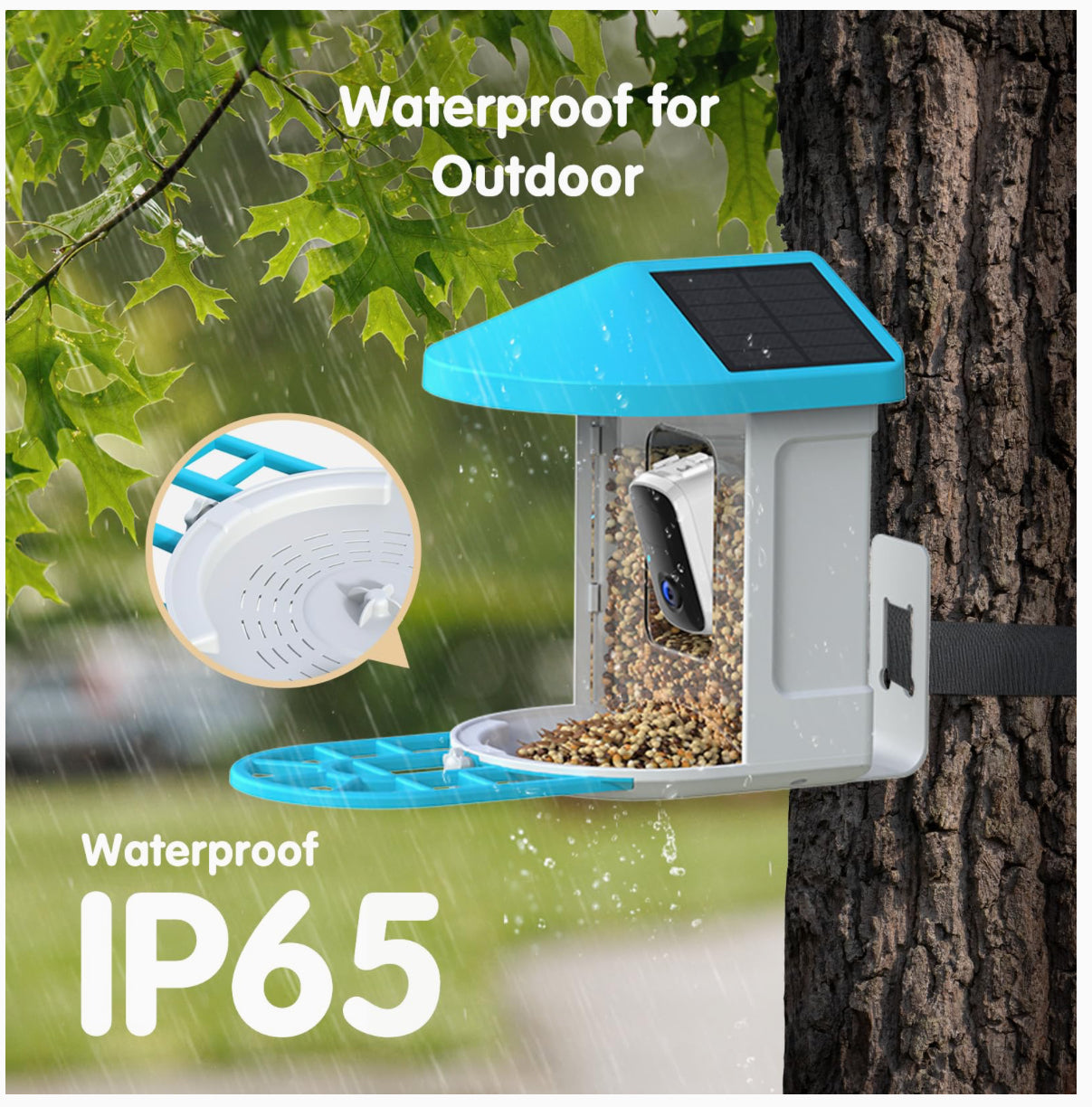 Amaprime® Smart Bird Feeder with Camera Solar Powered