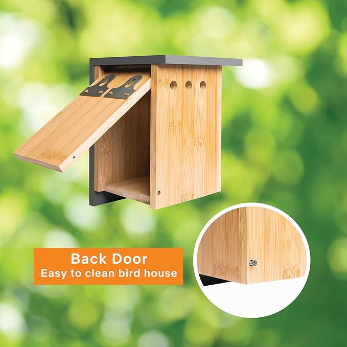 Amaprime® Wooden Bird House – Bule Bird House, Durable Birdhouses for Outdoor